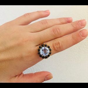 Blue cocktail ring